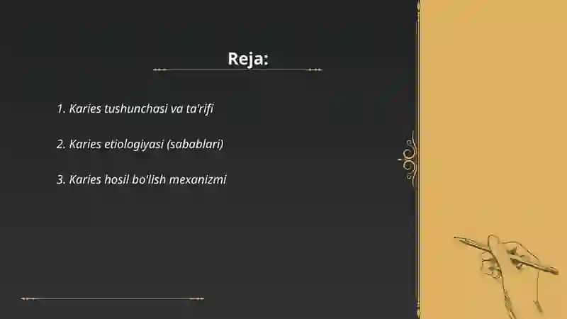 Karies haqida tushuncha karies qavatlarini tasnifi 2
