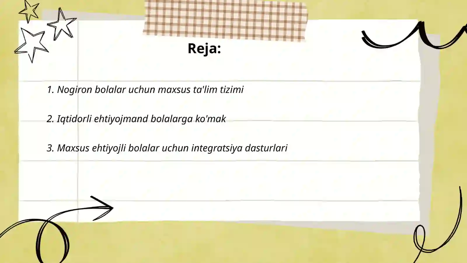 Nogiron bolalar uchun maxsus ta'lim tizimi 2