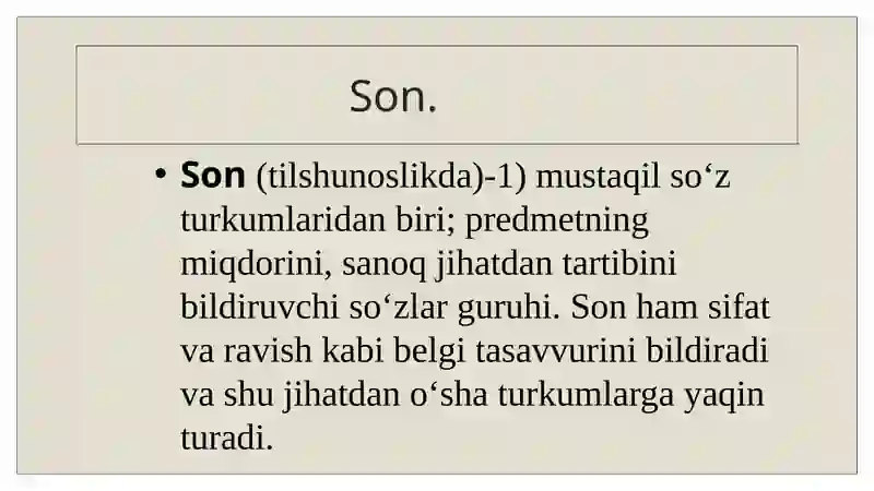 Son so‘z turkumi 2