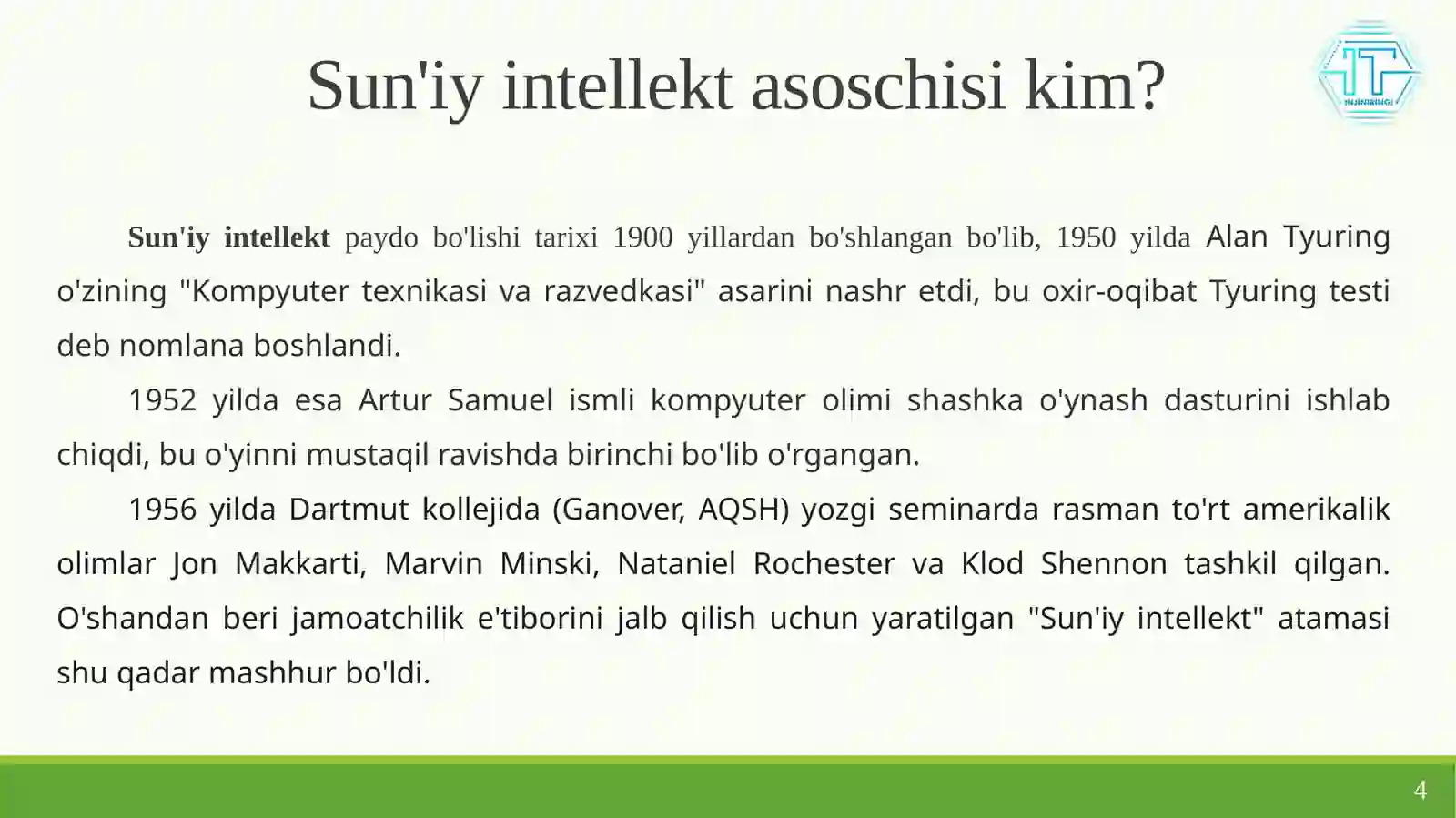 Sun'iy Intellekt 2