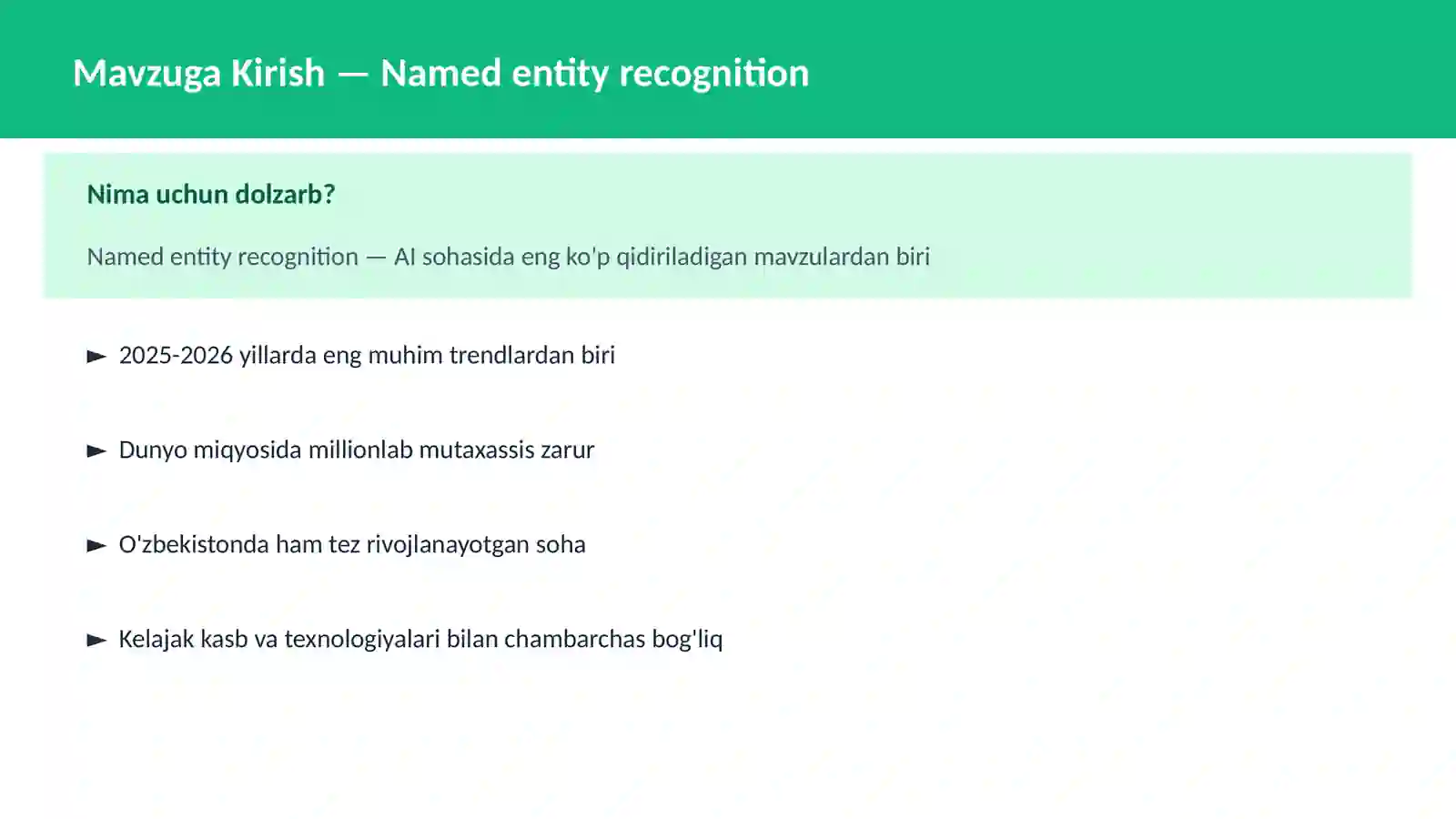 Named entity recognition 2