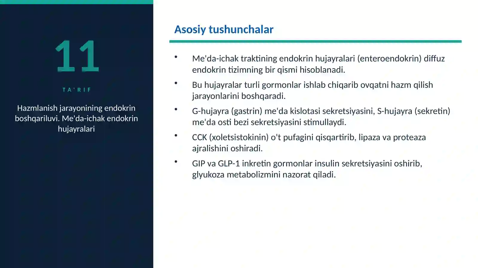 Hazmlanish jarayonining endokrin 2