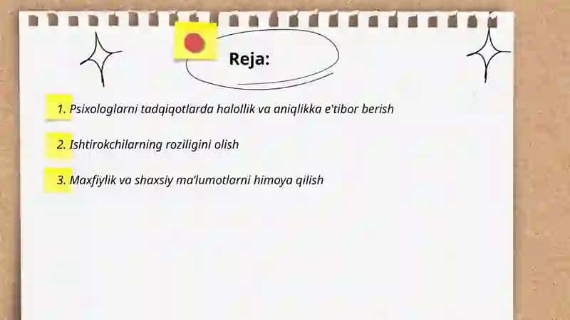 Psixolog tadqiqotchining axloq kodeksi 2
