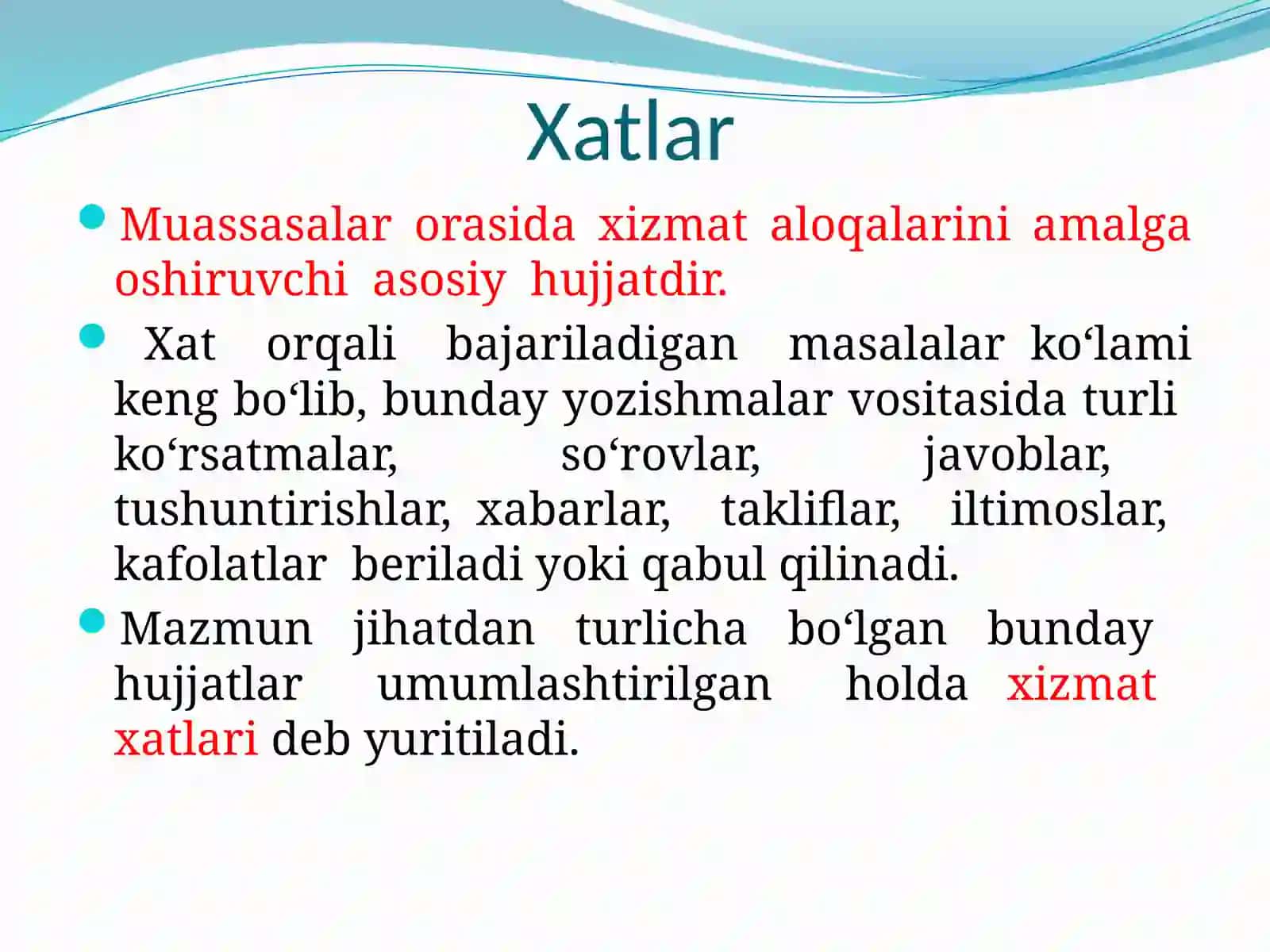 Xatlar va ularning turlari 2