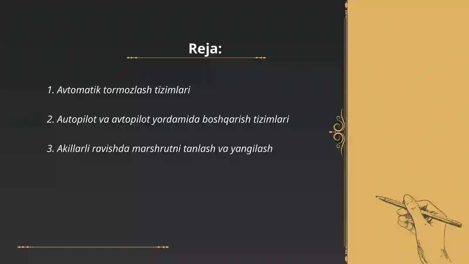 Avtomobillarda zamonaviy intelektual texnologiyalar 2