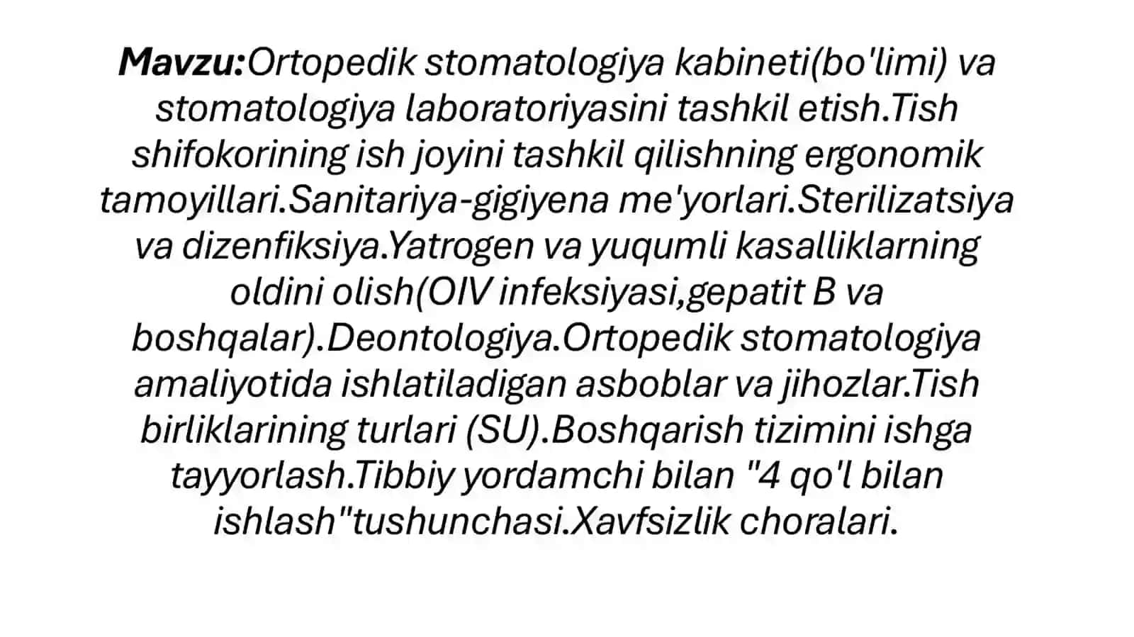 ortopedik stomatologiya bo'limi 2