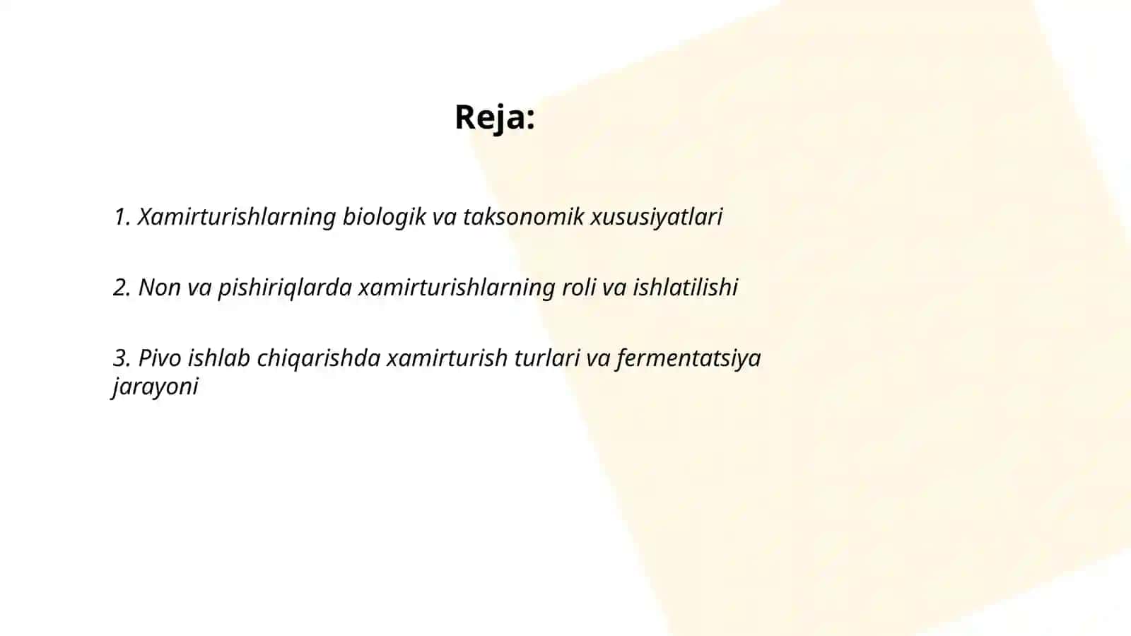 Xamirturishlarning oziq-ovqat sanoatidagi roli 2