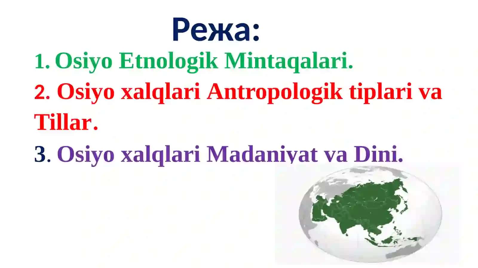 Osiyo Xalqlari Etnologiyasi 2