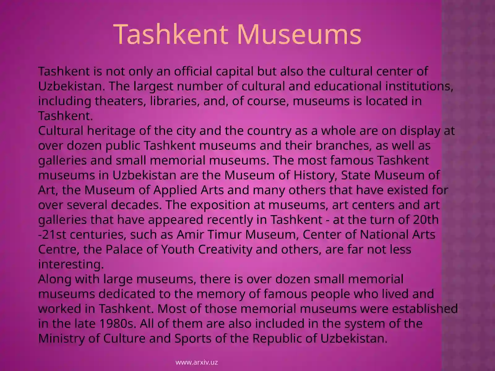 Tashkent Museums 2
