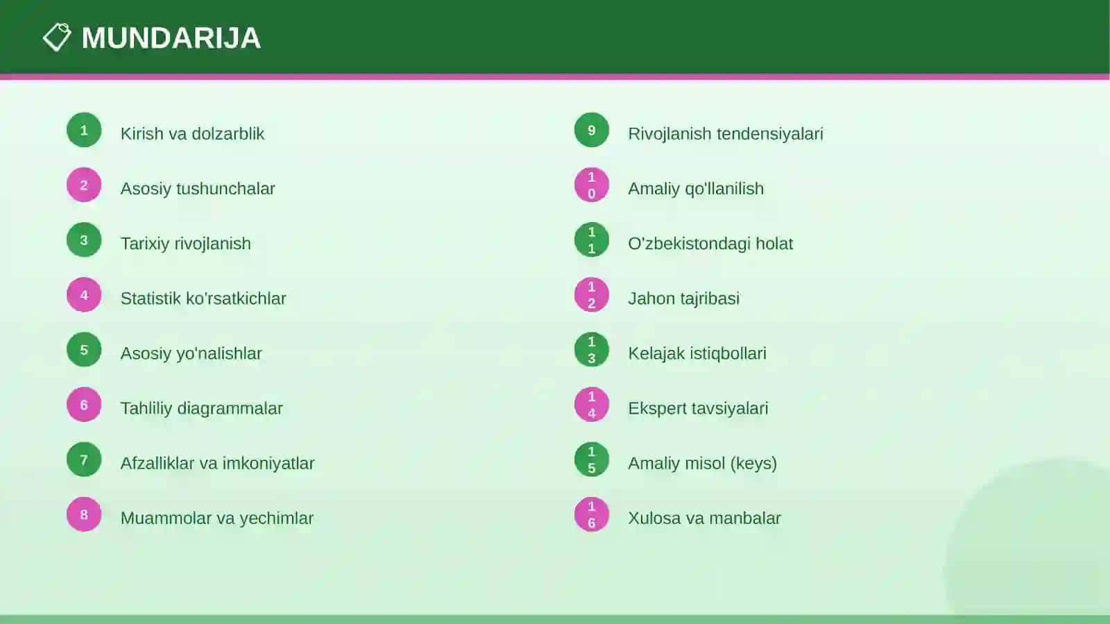 Yashil energiya: xalqaro tajriba (kelajak istiqbolida) [rahbarlar uchun] 2