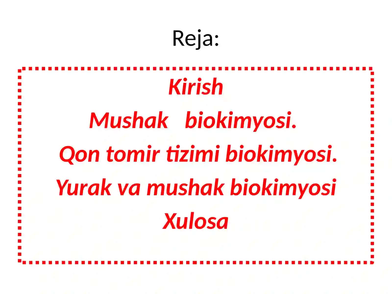 Biokimyo fanidan Mustaqil Ish 2