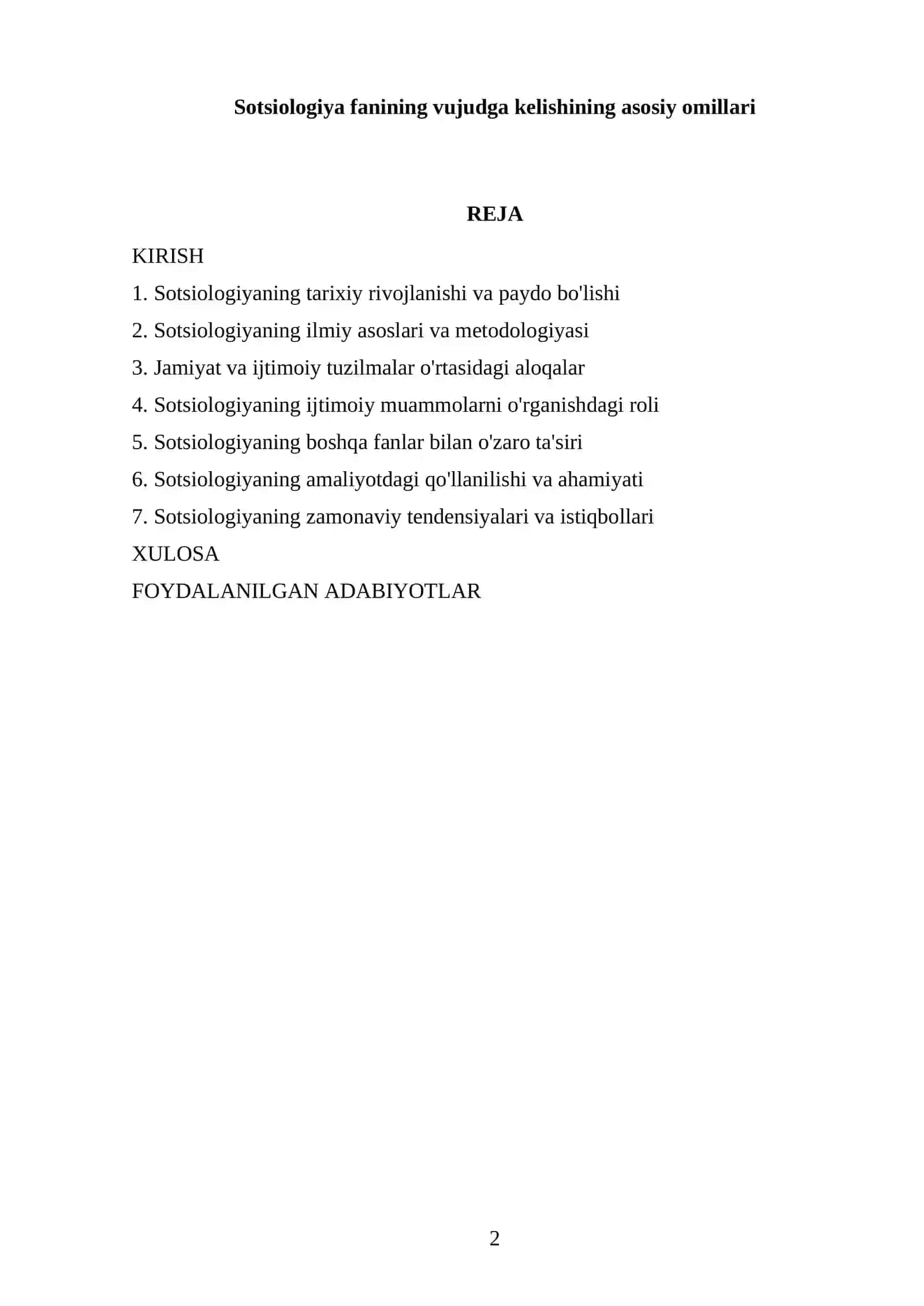 Sotsiologiya fanining vujudga kelishining asosiy omillari 2
