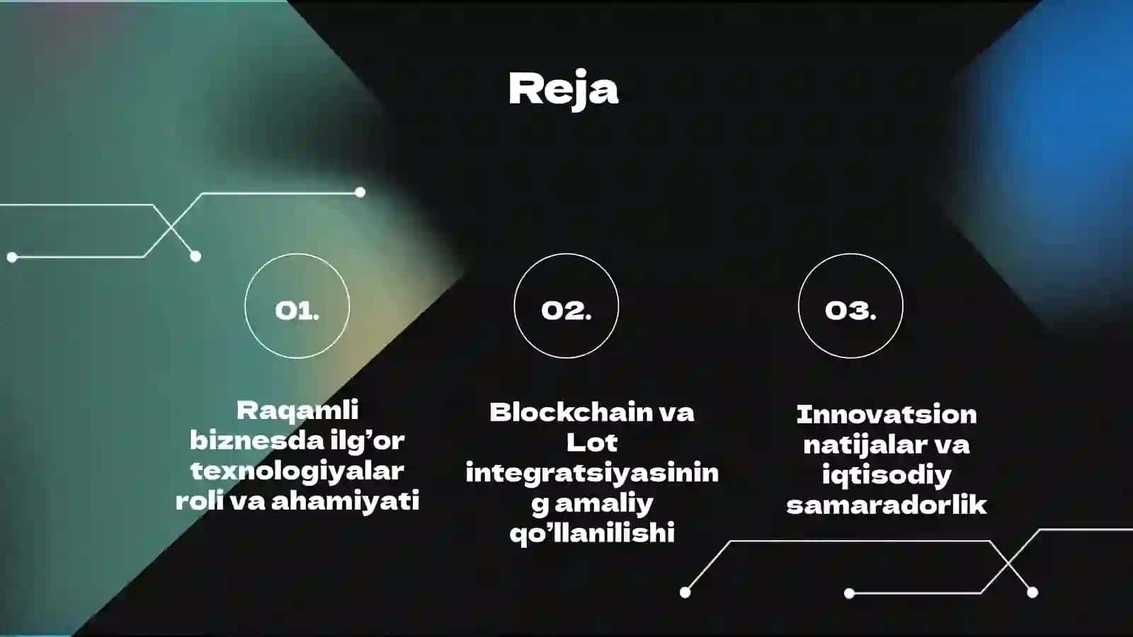 Blockchain va Lot texnalogiyalarining raqamli biznesdagi innovatsion imkoniyatlari 2
