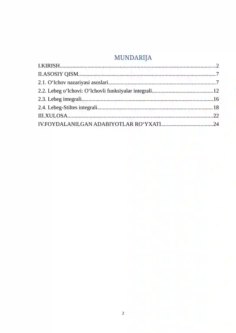 Lebeg-Stiltes integrali 2
