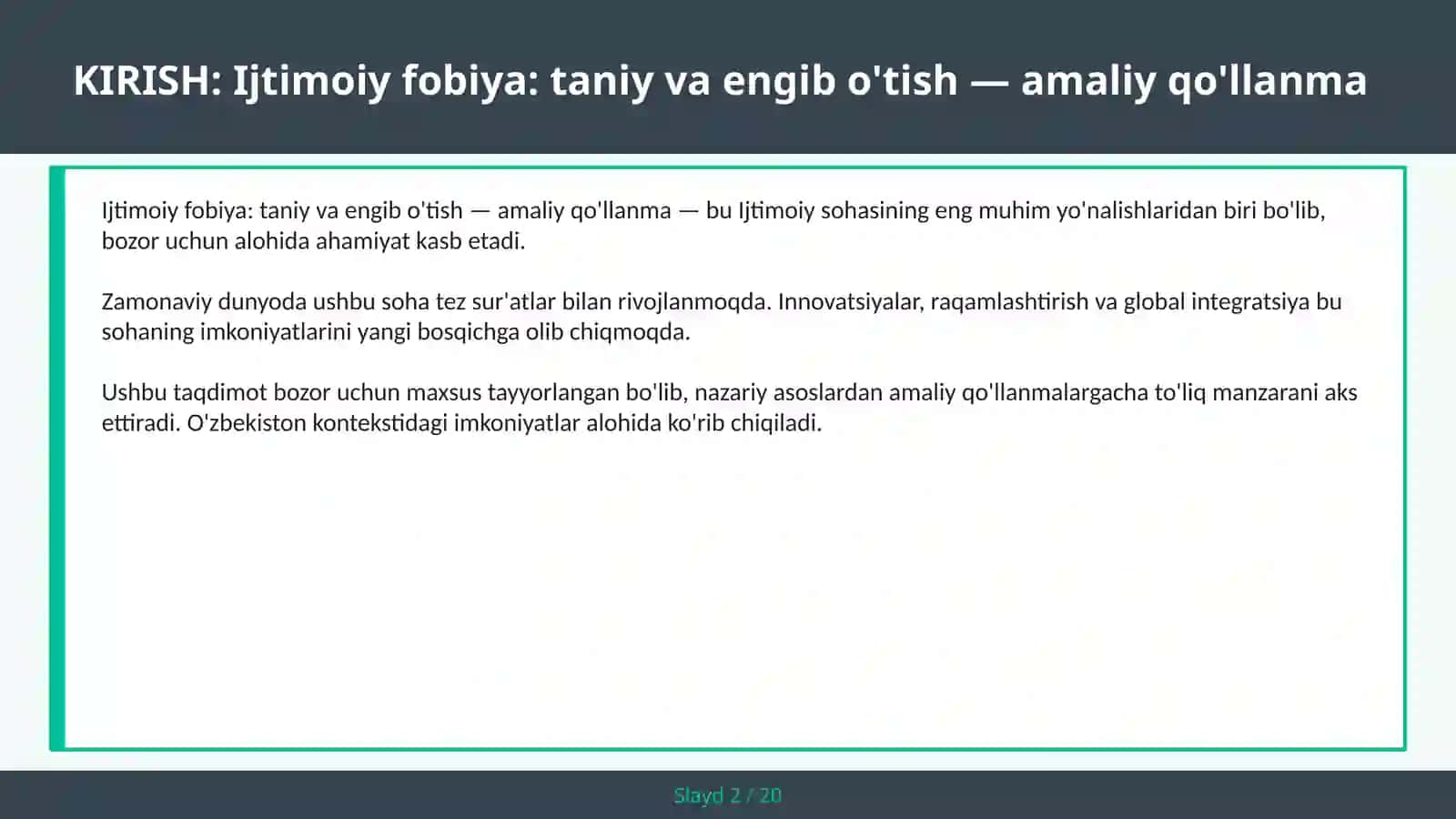 Ijtimoiy Fobiya: Taniy Va Engib O'tish — Amaliy Qo'llanma 2