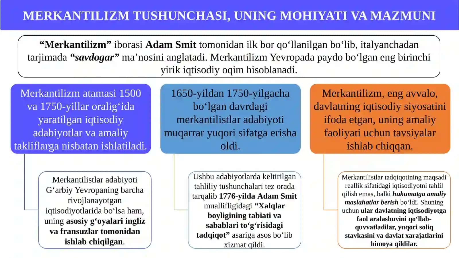 Merkantilizm iqtisodiy ta’limotining mohiyati va ahamiyati 2