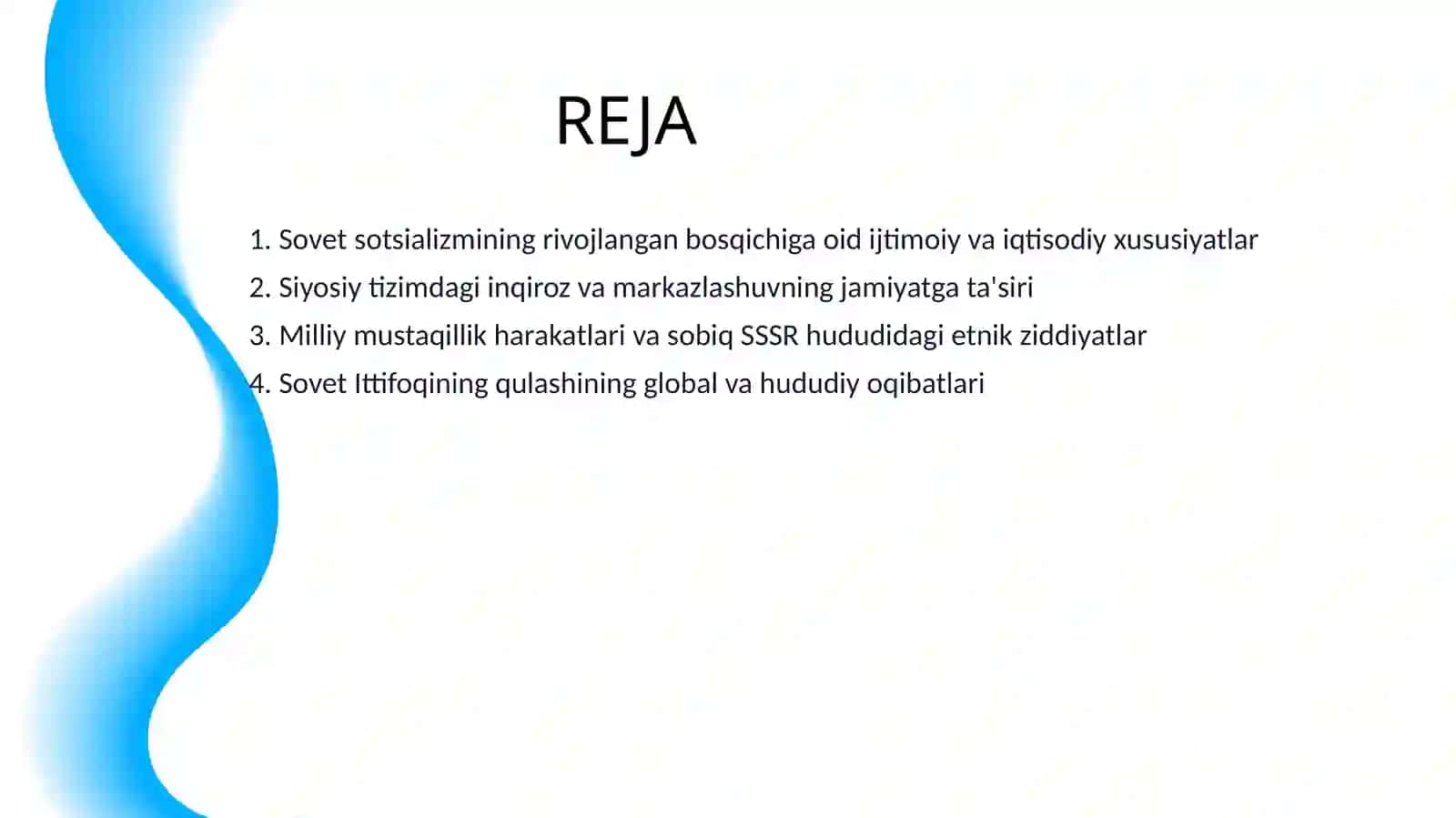 SOVET JAMIYATI «RIVOJLANGAN SOTSIALIZM» DAVRIDA SOBIQ SSSR -NING BOTISHI VA QULASHI 2