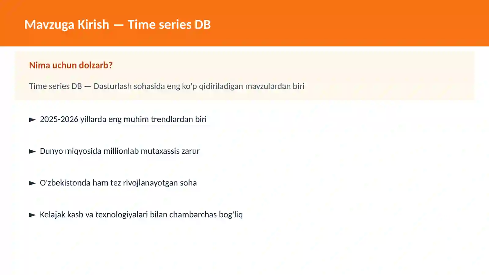 Time series DB 2