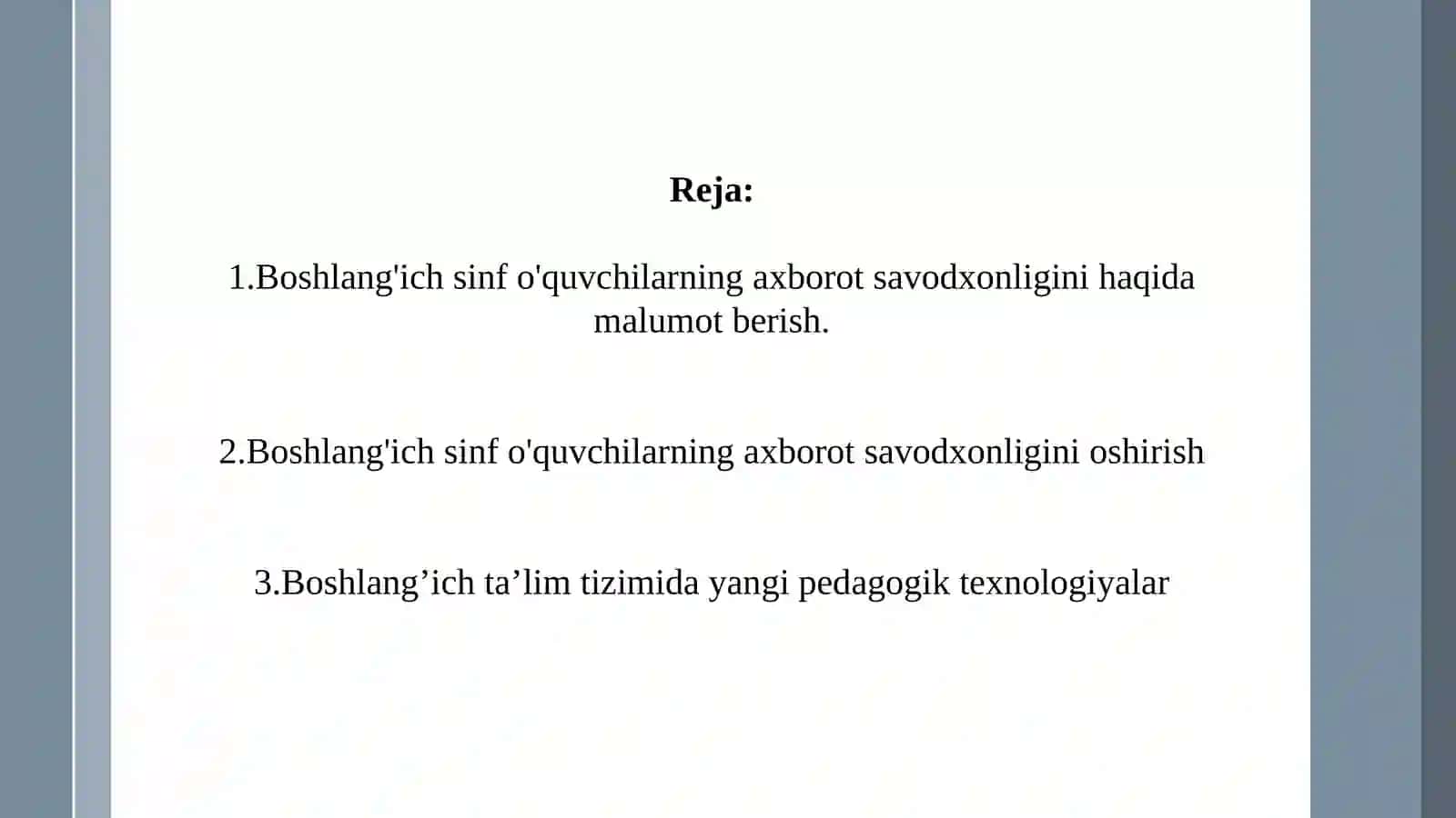 Boshlang'ich sinfo'quvchilarining axborot savodxonligini shakllantirish 2