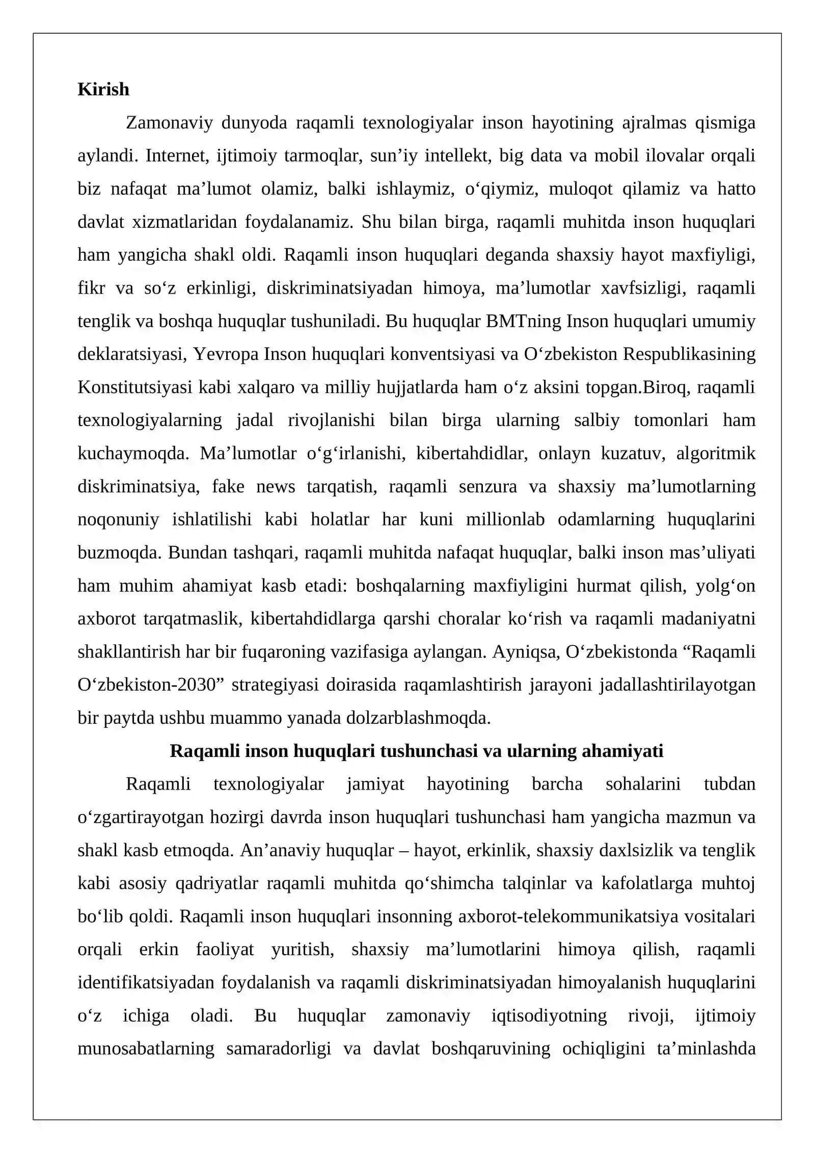 Raqamli inson huquqlari va mas’uliyatining buzilishi 2