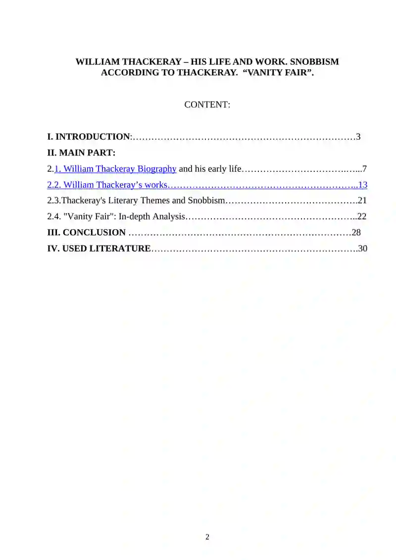 William Thackeray – His Life and Work 2