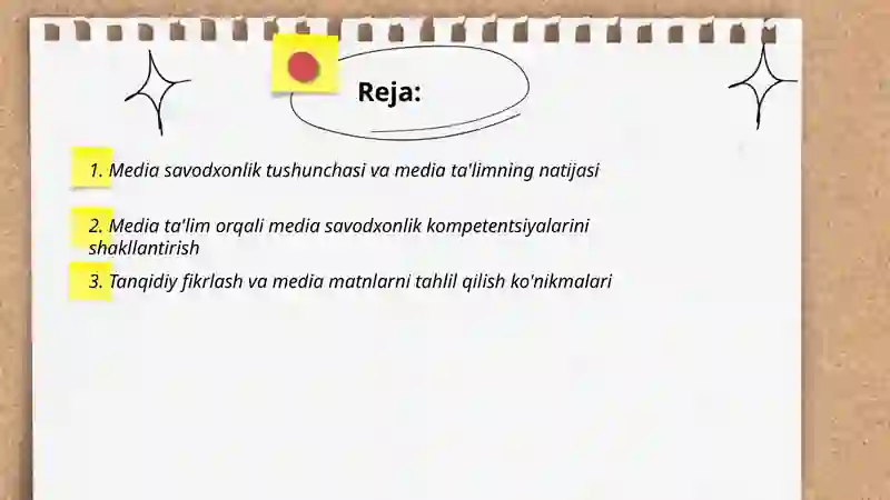 Media savodxonlik 2