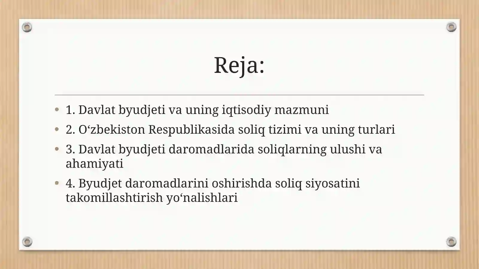 Davlat Byudjeti va Uning Iqtisodiy Mazi 2