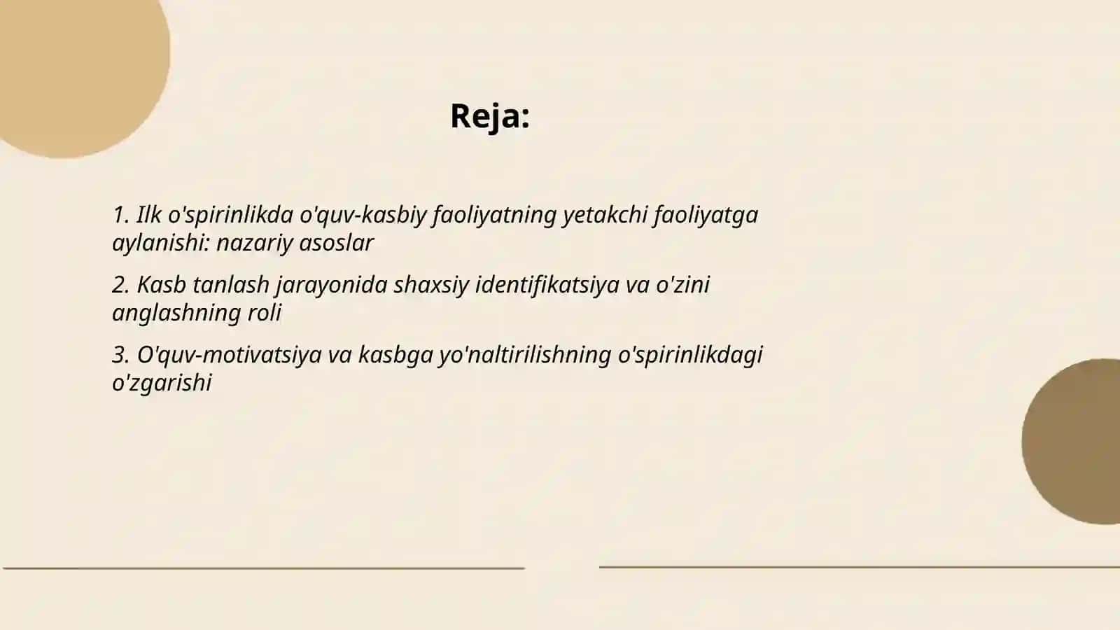 ILK O'SPIRINLIK DAVRIDA O'QUV-KASBIY FAOLIYATNING YETAKCHI FAOLIYATGA AYLANISHI VA KASB TANLASH MUAMMOSI KASUZ 2