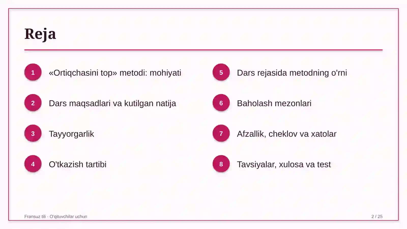 fransuz tili darslarida ortiqchasini top metodidan foydalanish 8362 2