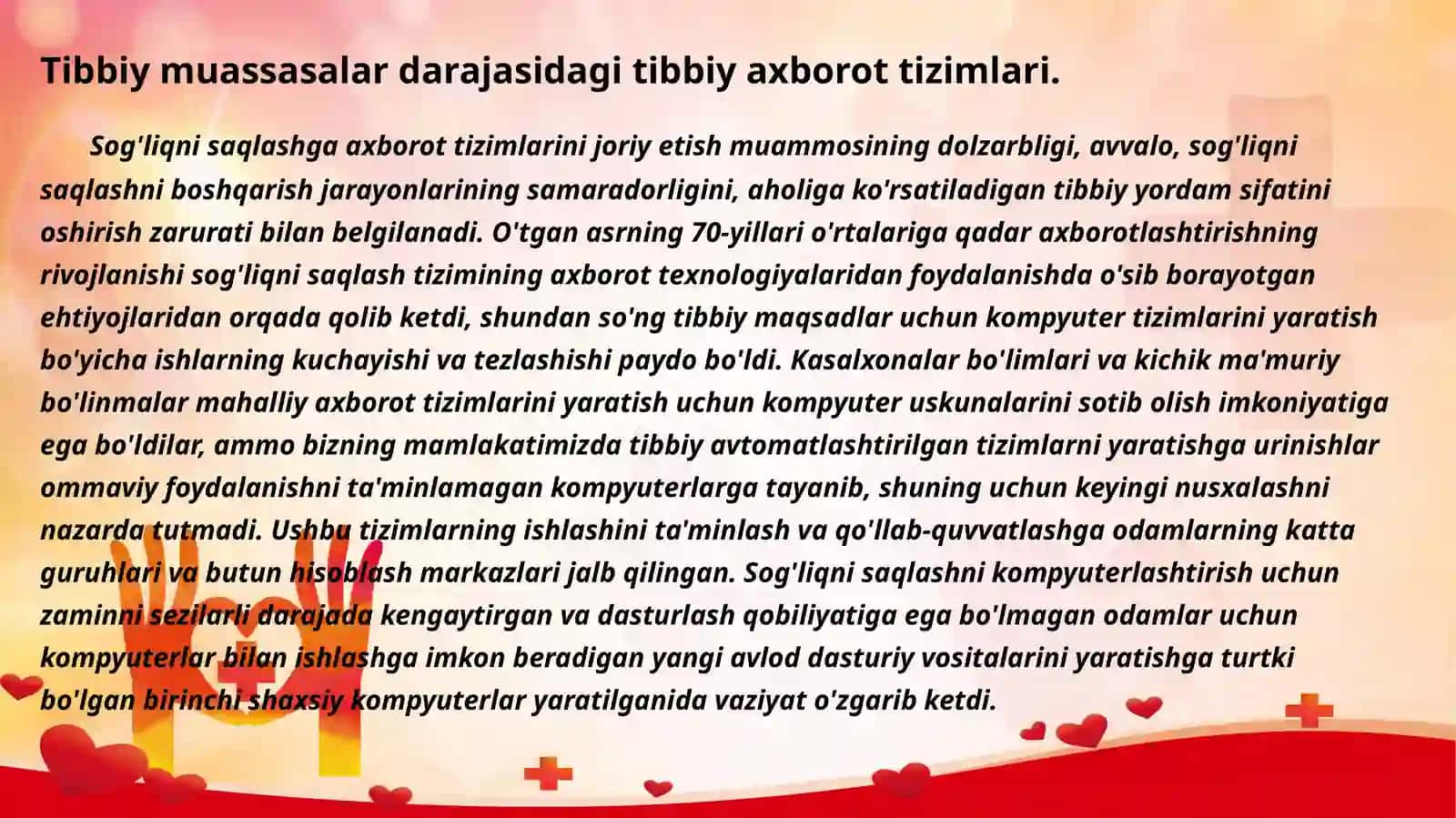 ,,BEMOR’’ AXBOROT TIZIMIDAN FOYDALANISH 2