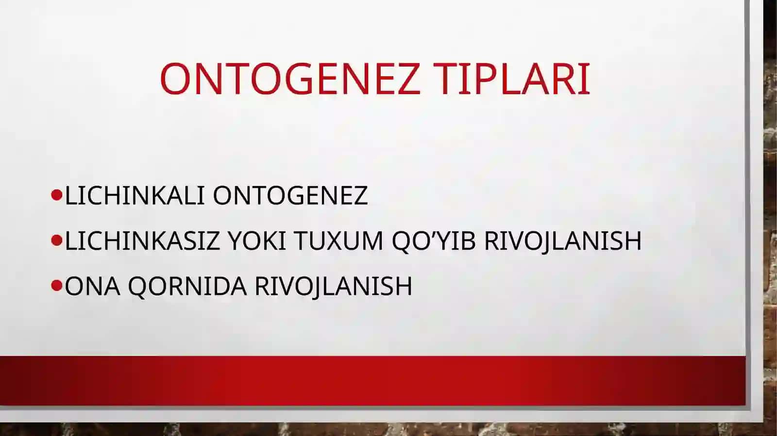 Ontogenez va uning turlari 2