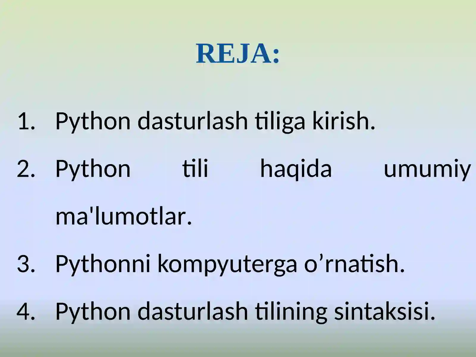 Pythondasturlashtili 2