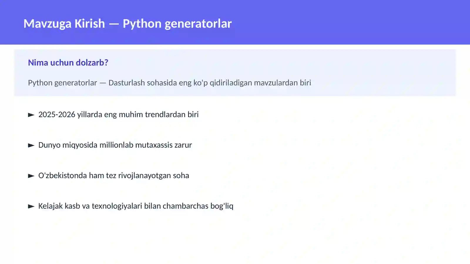 Python generatorlar 2