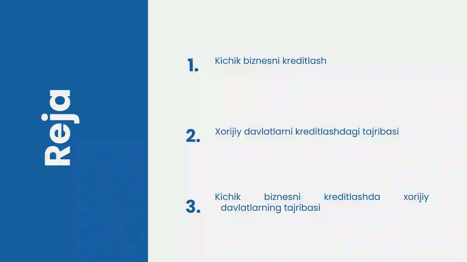 Kichik biznesni kreditlashda xorijiy davlatlarning tajribasi 2