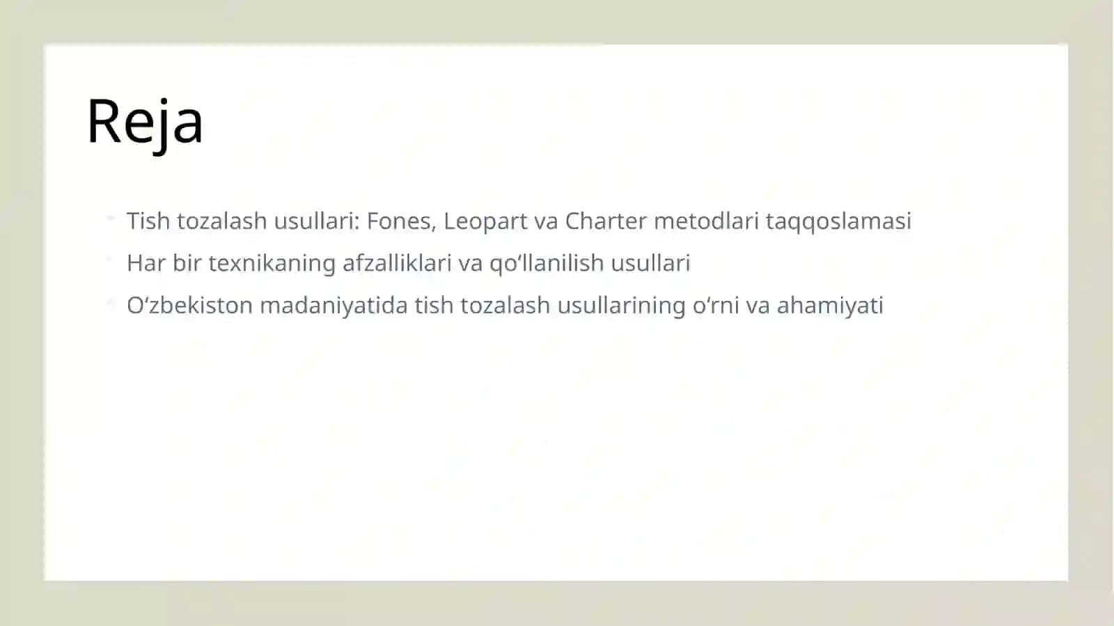 Tish tozalash usullari Fones Leopart Charter 2