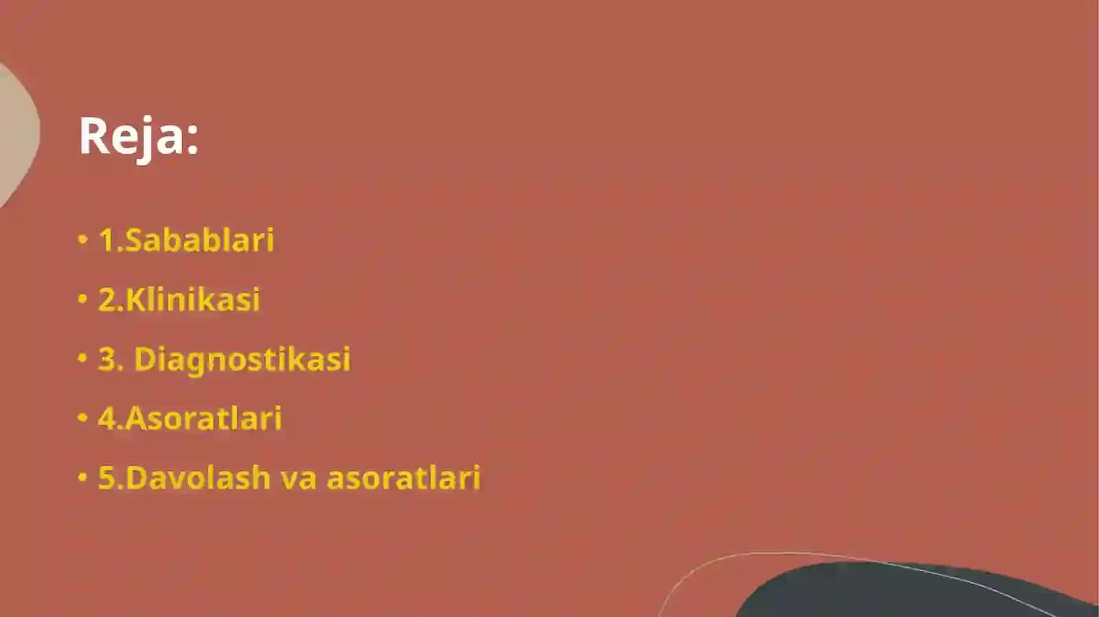 Bolalar xirurgiyasi fanidan taqdimot 2