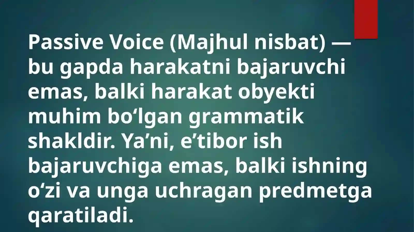 Passive Voice 2