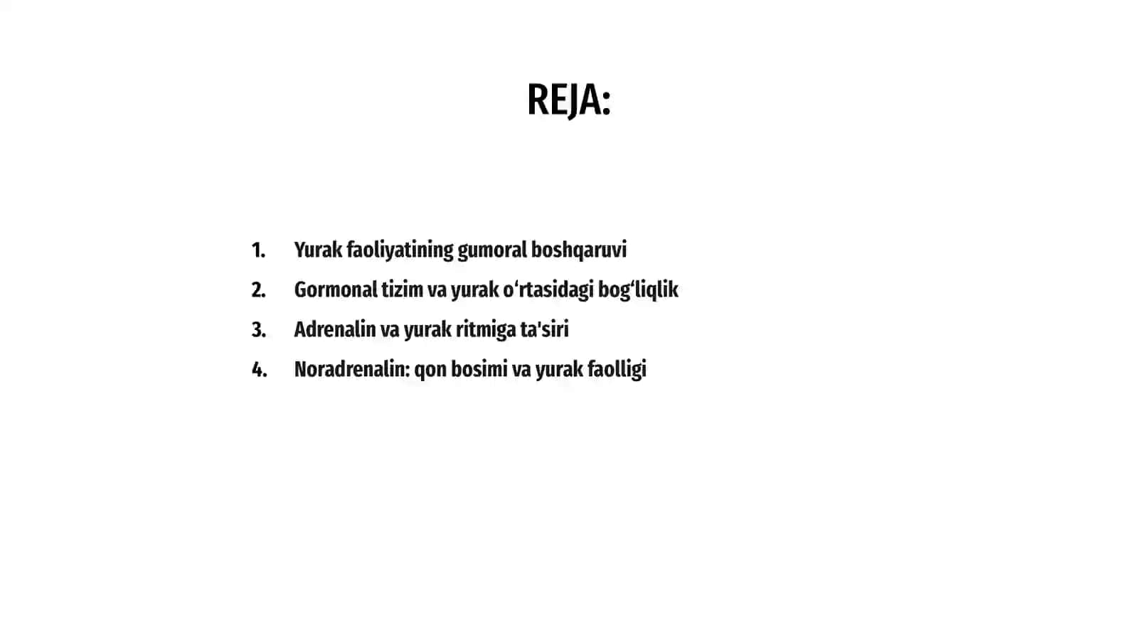 Yurakning gumoral boshqarilishi 2