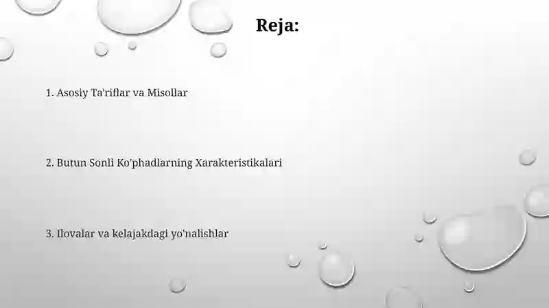 Butun qiymatli funksiyalar 2