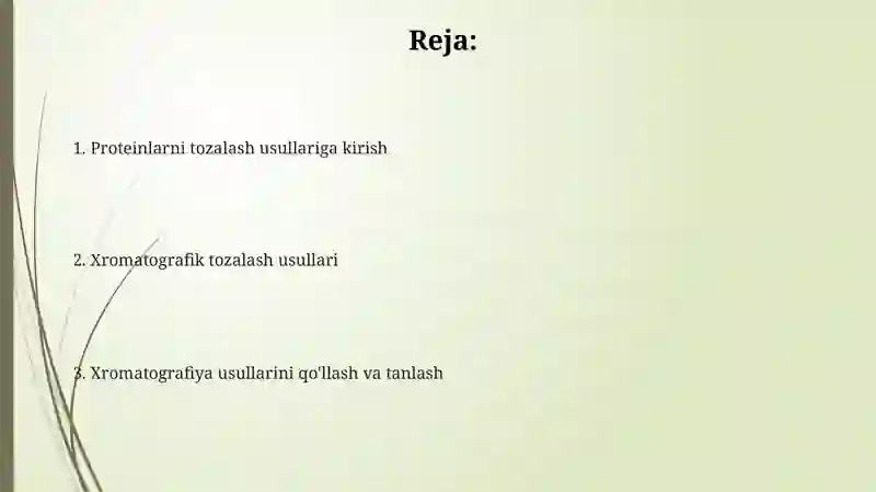 Oqsillarning tozalash usullari 2