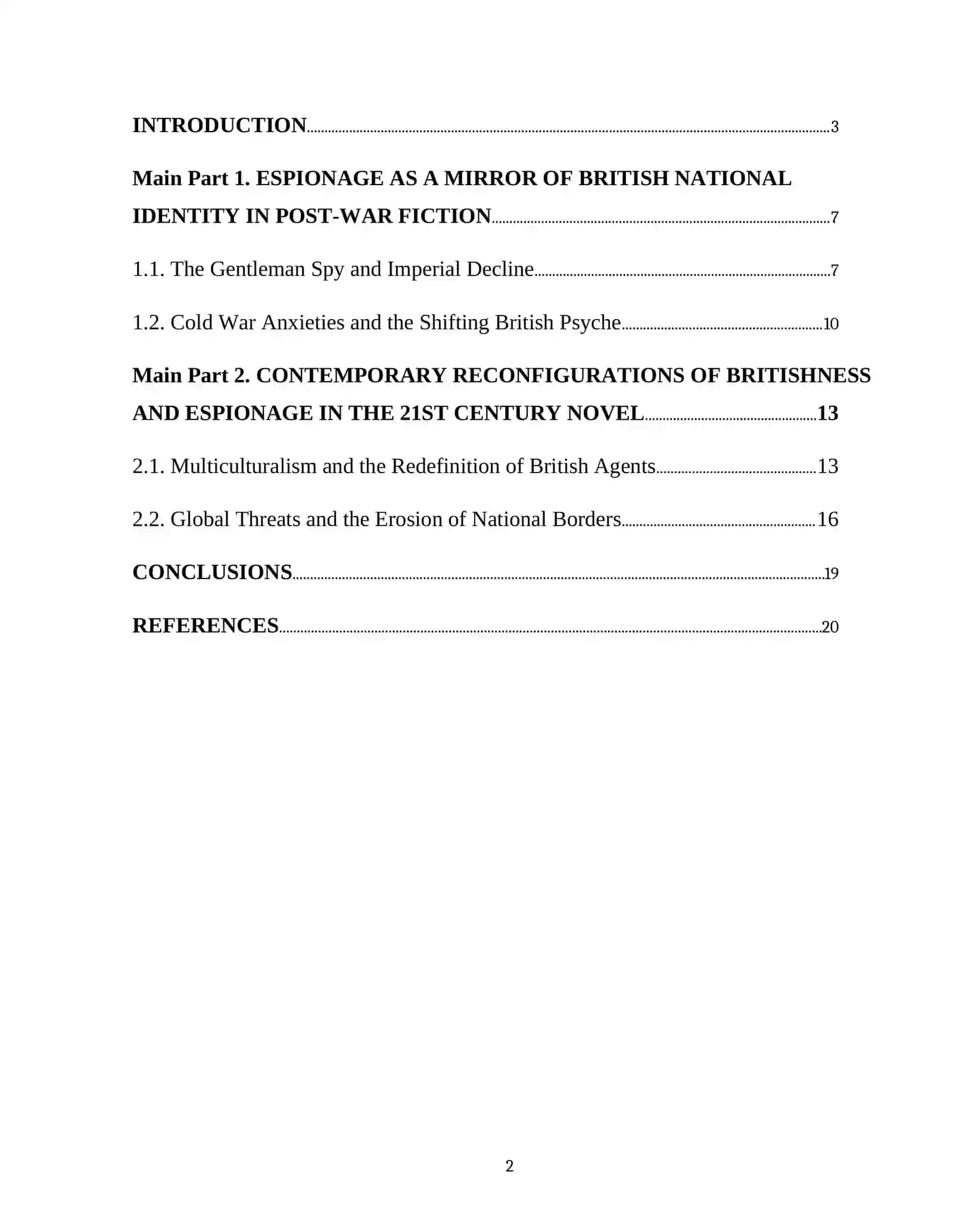 The Role of espionage and national identity in British spy novels 2