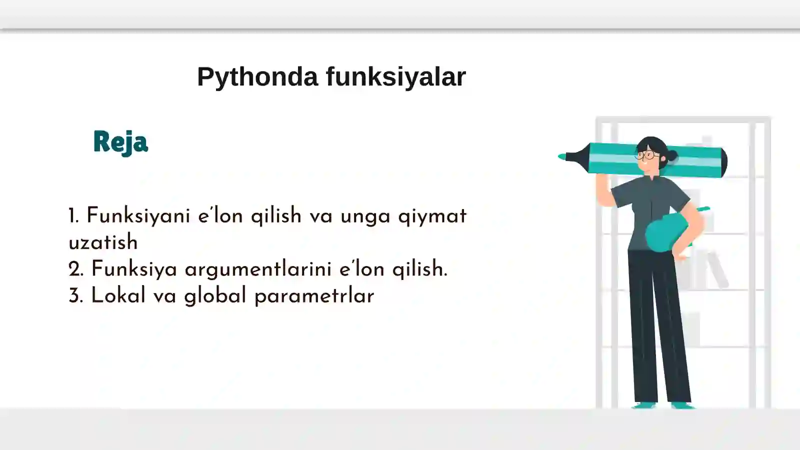 Pythonda funksiyalar 2