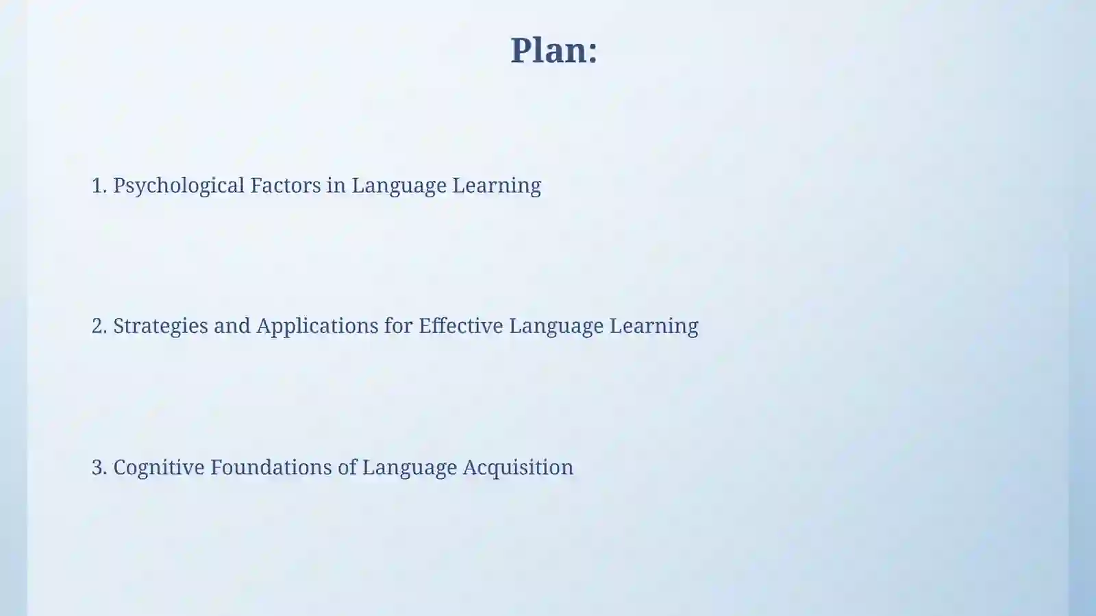Language Learning Psychology and Cognitive Processes 2