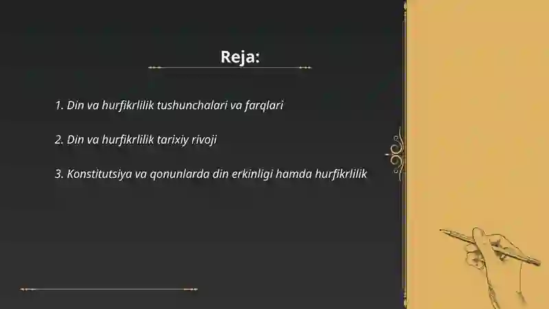 Din va hurfikrlilik 2