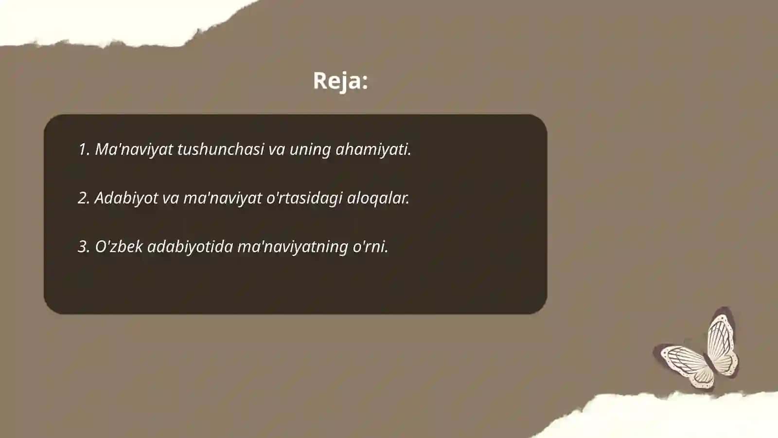 Ma'naviy va adabiyot 2
