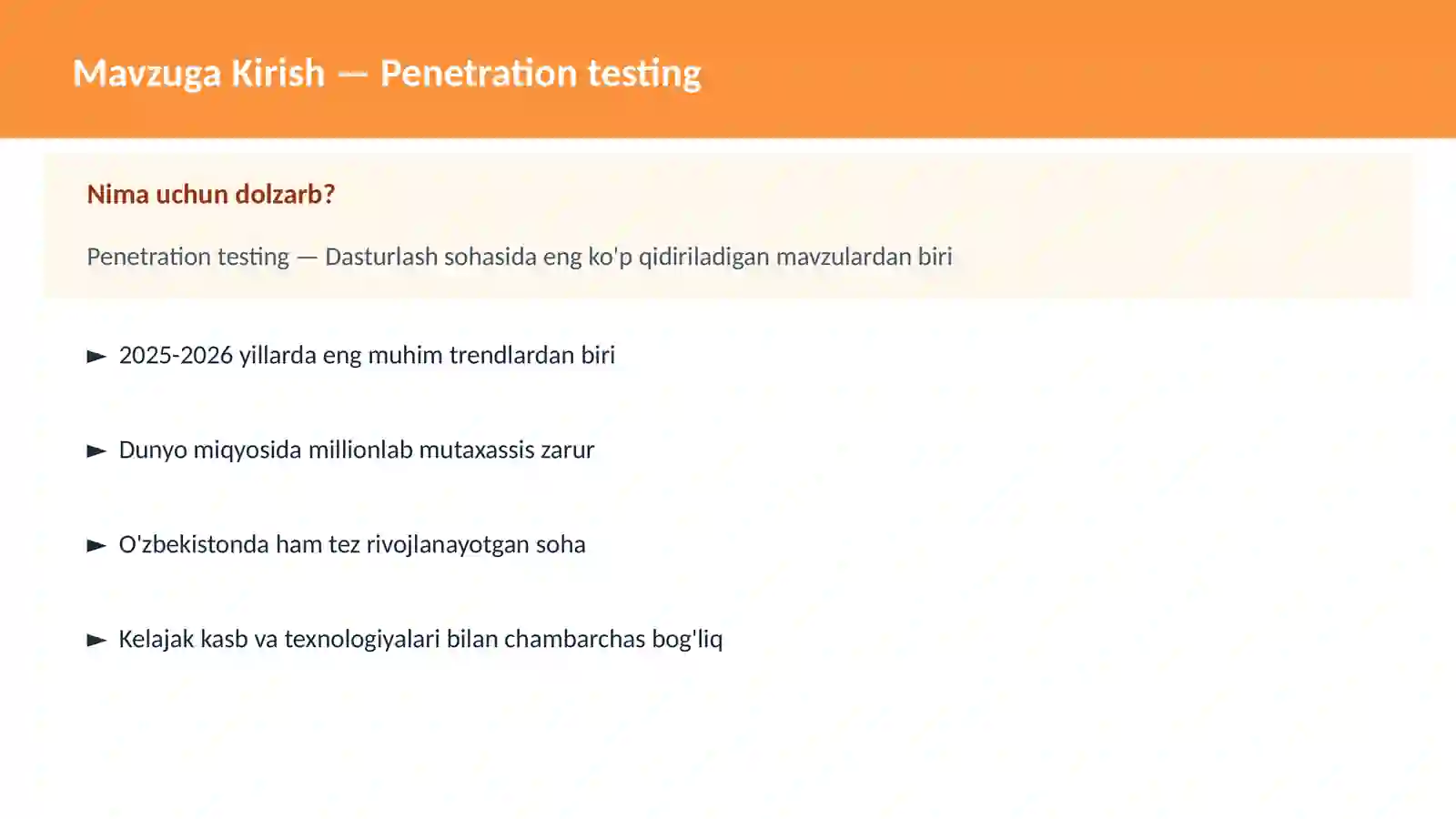 Penetration testing 2
