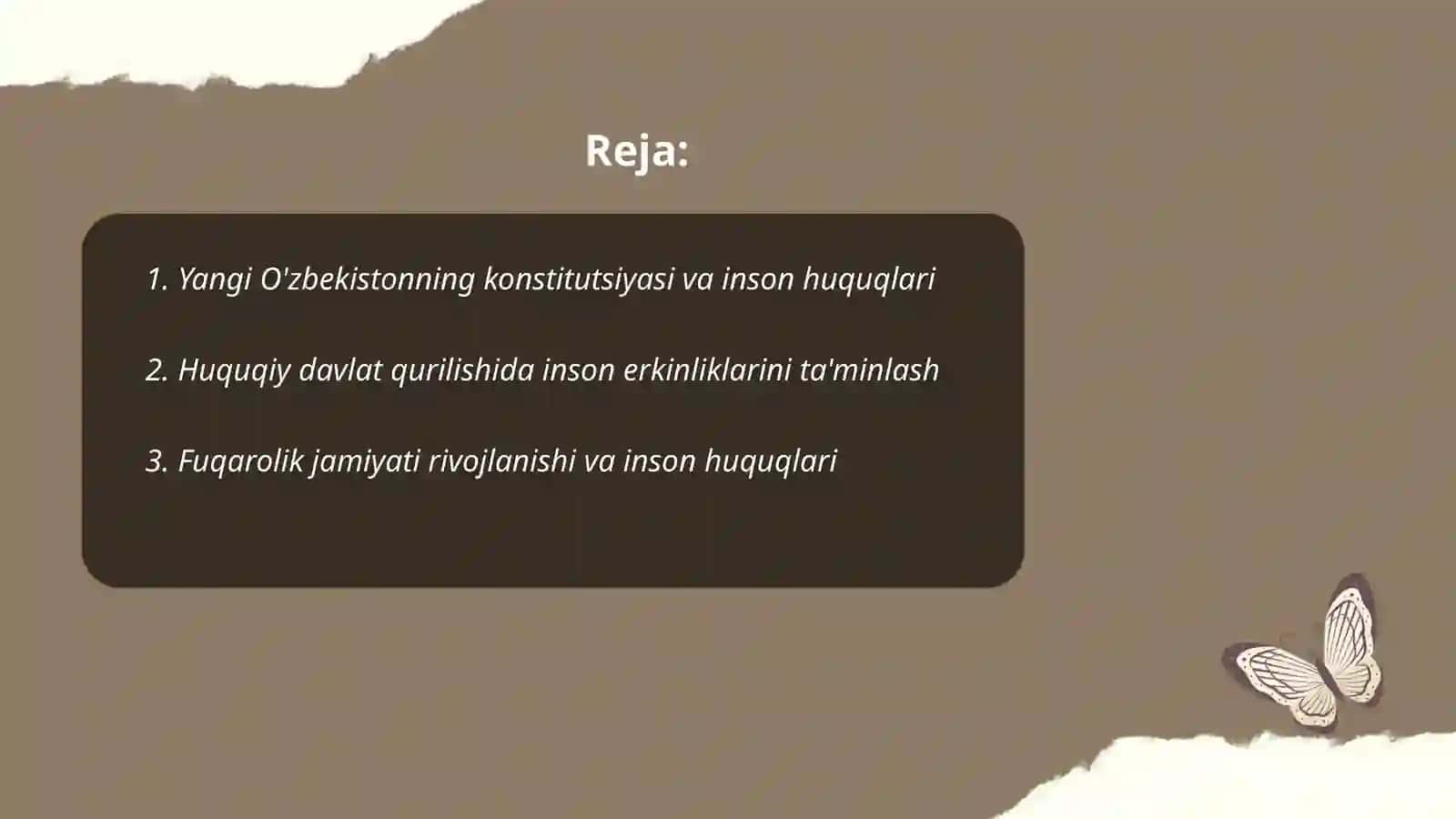 Yangi O'zbekistonda inson haq-huquqlari va erkinliklari kafolatining yaratilishi 2