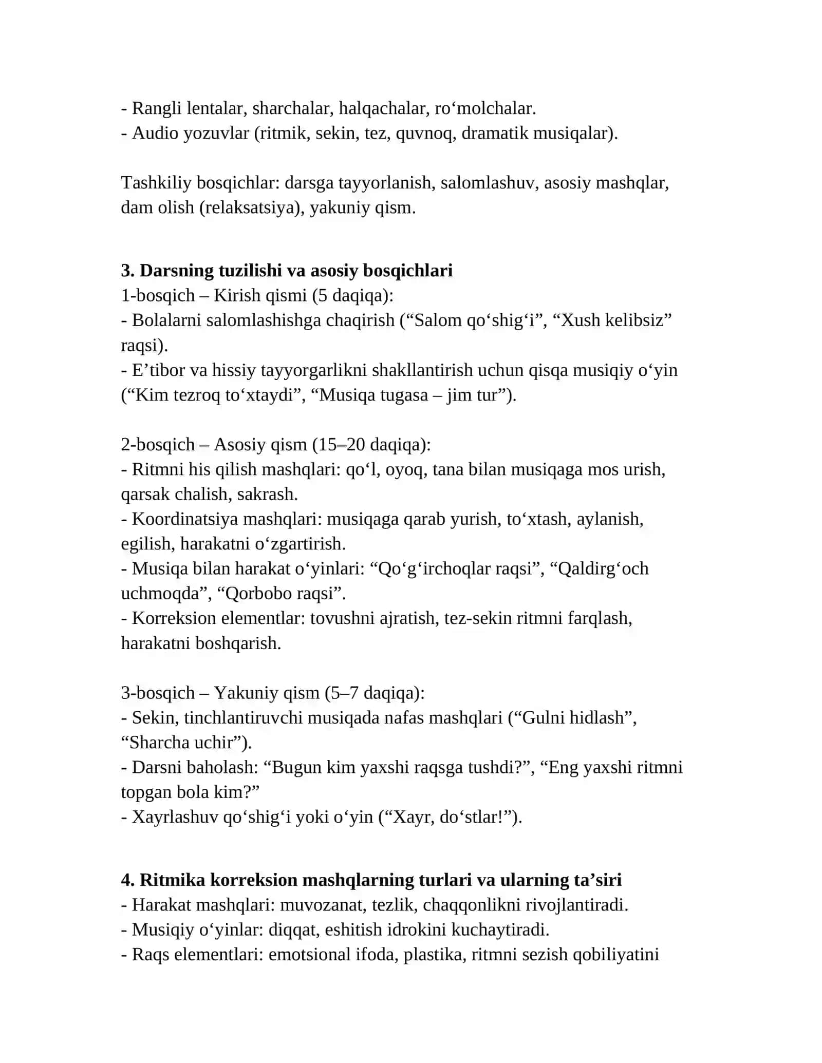 Ritmika korreksion darsi 2
