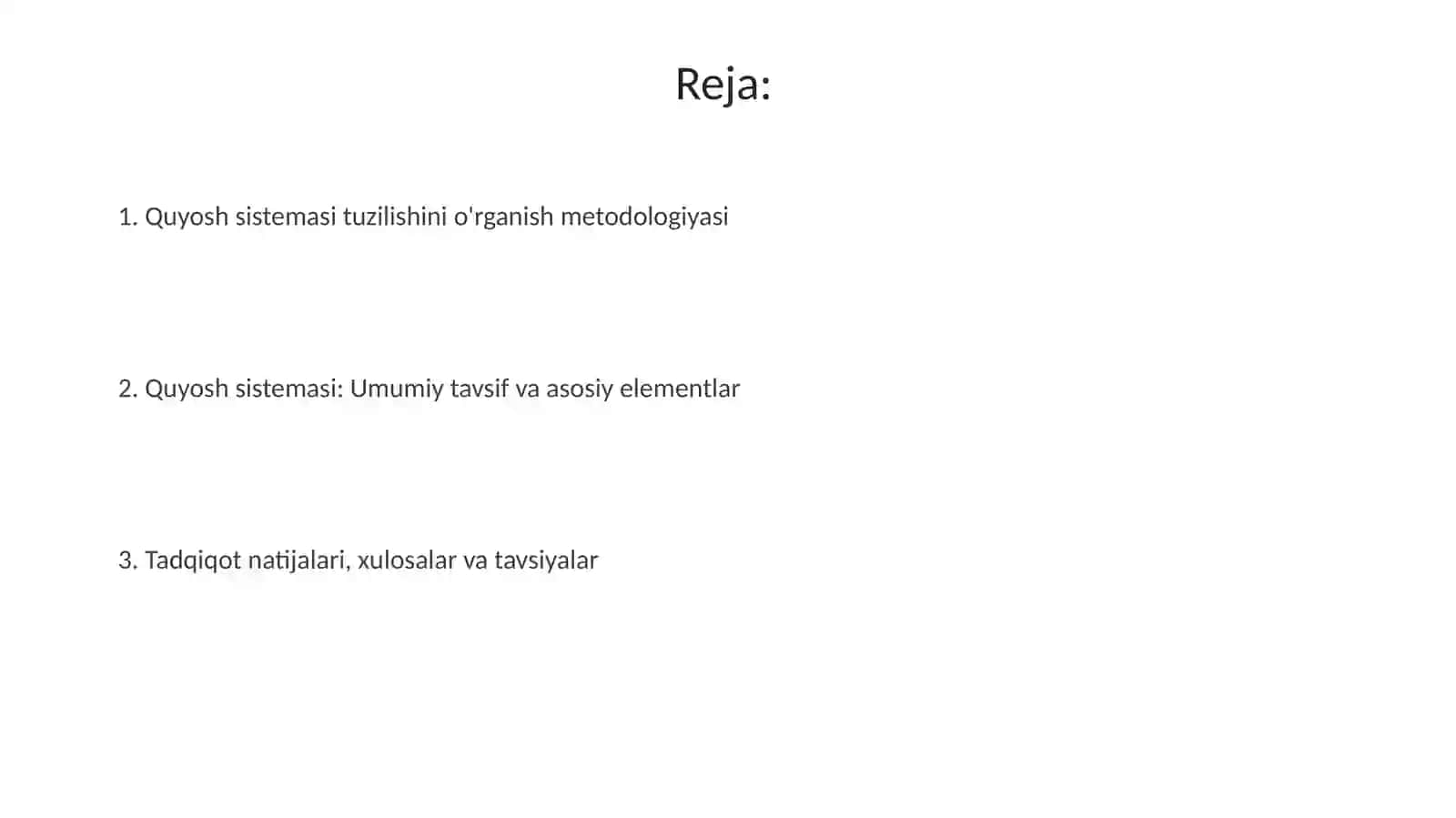 Quyoshsistemasining tuzilishiga oid loyiha ishlarini tayyorlash metodikasi 2