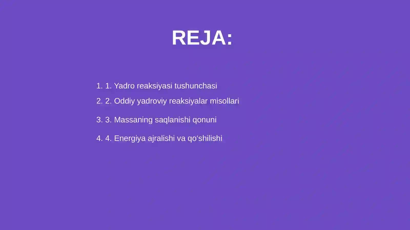 Yadro reaksiyalariga doir misollar ishlash 2
